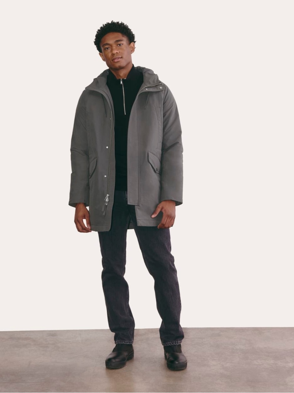 Everlane The Parka in Iron (M)